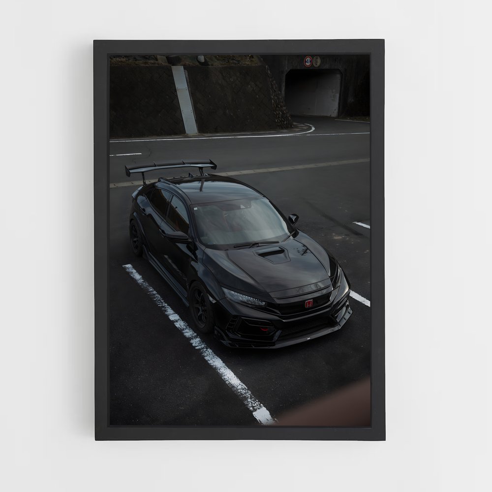 Poster Civic Noir – affiche Honda (vue 2)